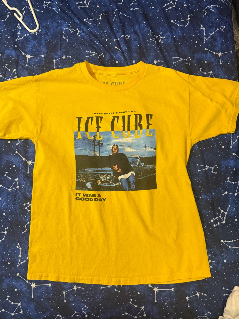 Ice Cube Graphic Tee - Yellow Short Sleeve Kids Shirt